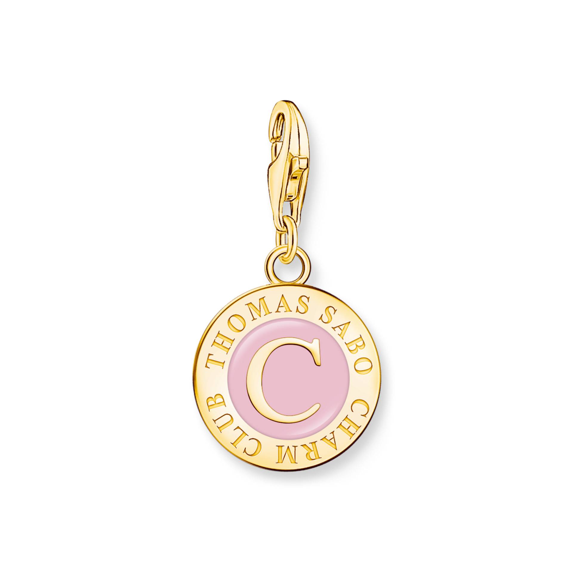 Thomas Sabo Charm mit pinkem Coin vergoldet pink 2097-427-9 von Thomas Sabo