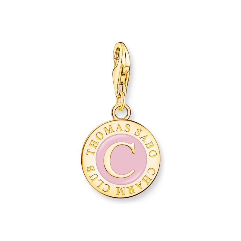 Thomas Sabo Charm mit pinkem Coin vergoldet pink 2097-427-9 von Thomas Sabo