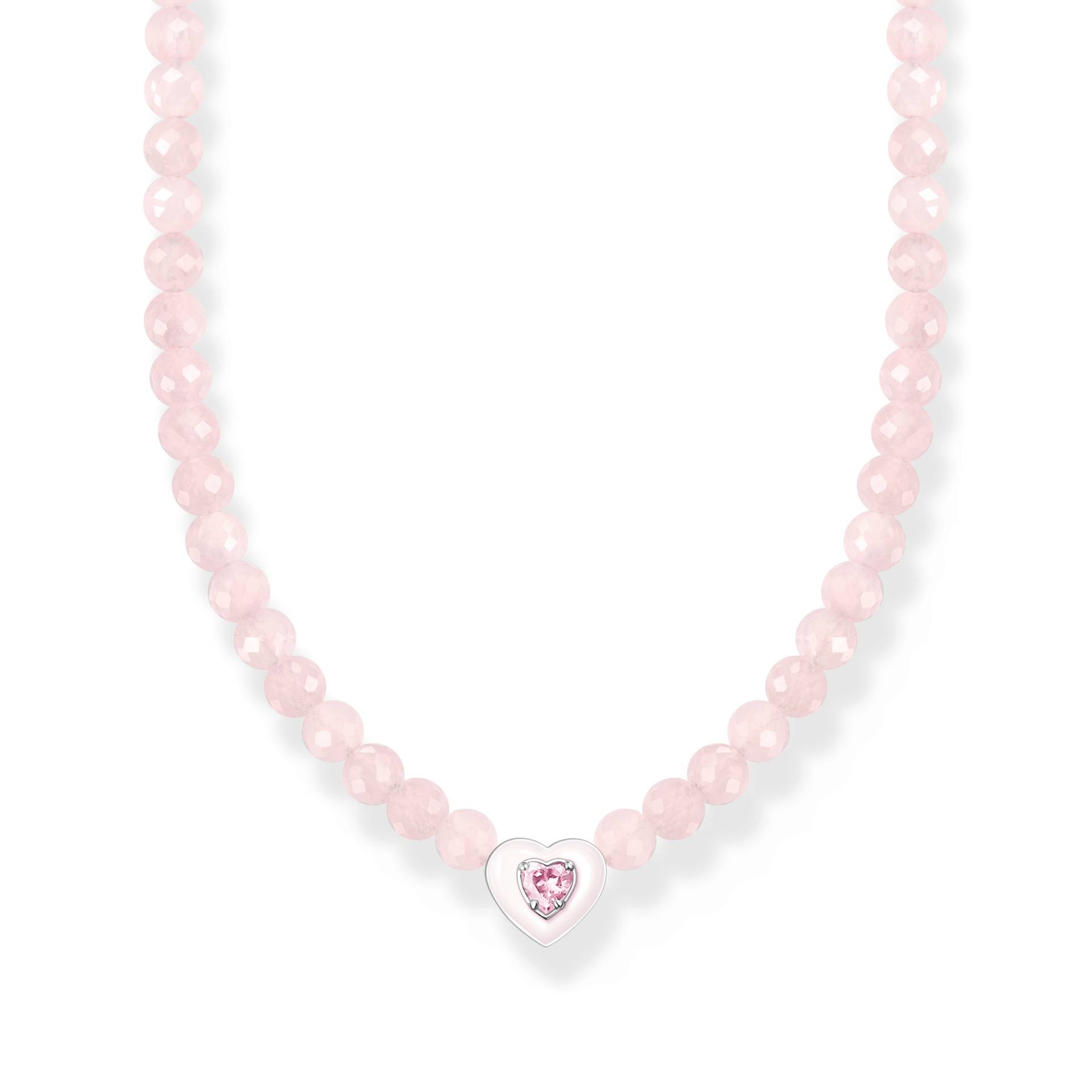 Thomas Sabo Choker Herz mit Rosenquarz-Beads pink KE2181-035-9-L42V von Thomas Sabo