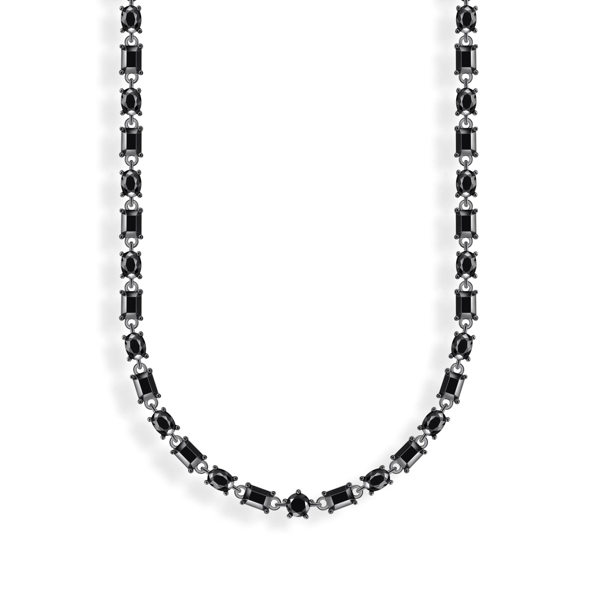 Thomas Sabo Choker-Kette mit schwarzen Steinen Silber geschwärzt schwarz KE2271-643-11-L45V von Thomas Sabo