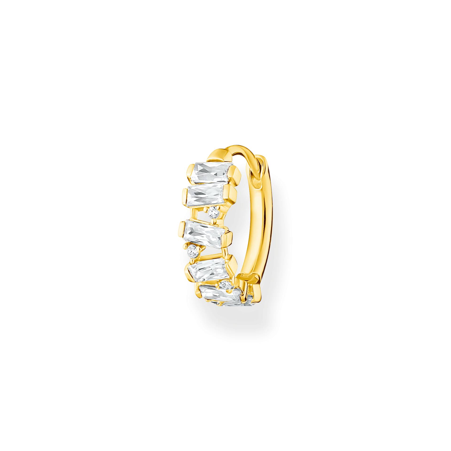Thomas Sabo Einzel Creole weiße Steine gold weiß CR665-414-14 Thomas Sabo Einzel Creole weiße Steine gold weiß CR665-414-14 von Thomas Sabo