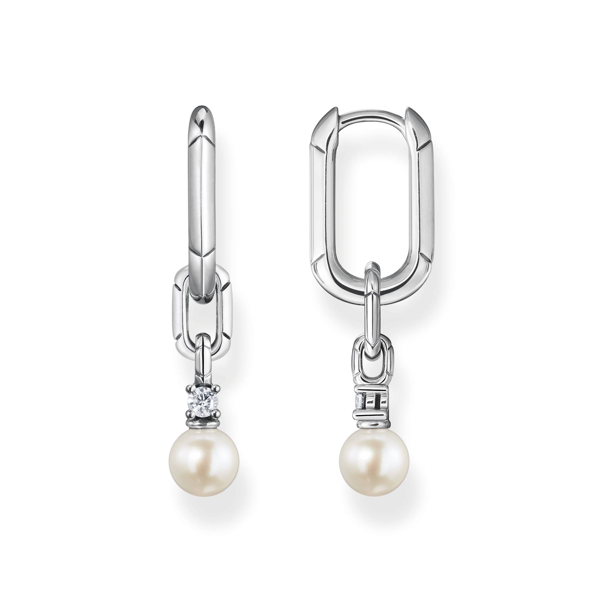 Thomas Sabo Creolen Glieder und Perlen silber weiß CR669-167-14 Thomas Sabo Creolen Glieder und Perlen silber weiß CR669-167-14 von Thomas Sabo