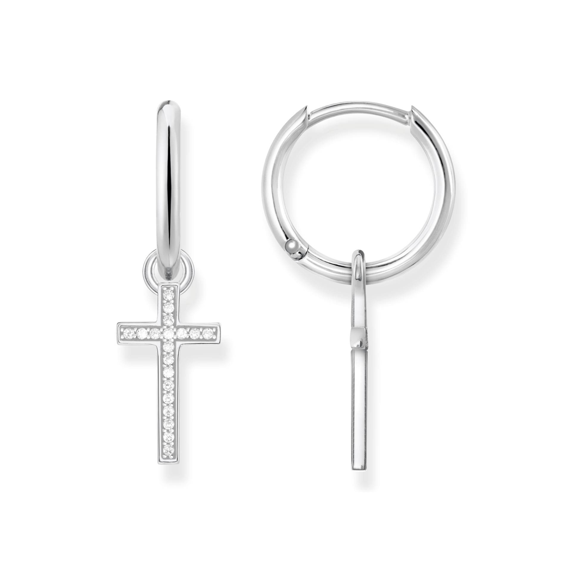 Thomas Sabo Creolen Kreuz weiß CR622-051-14 von Thomas Sabo