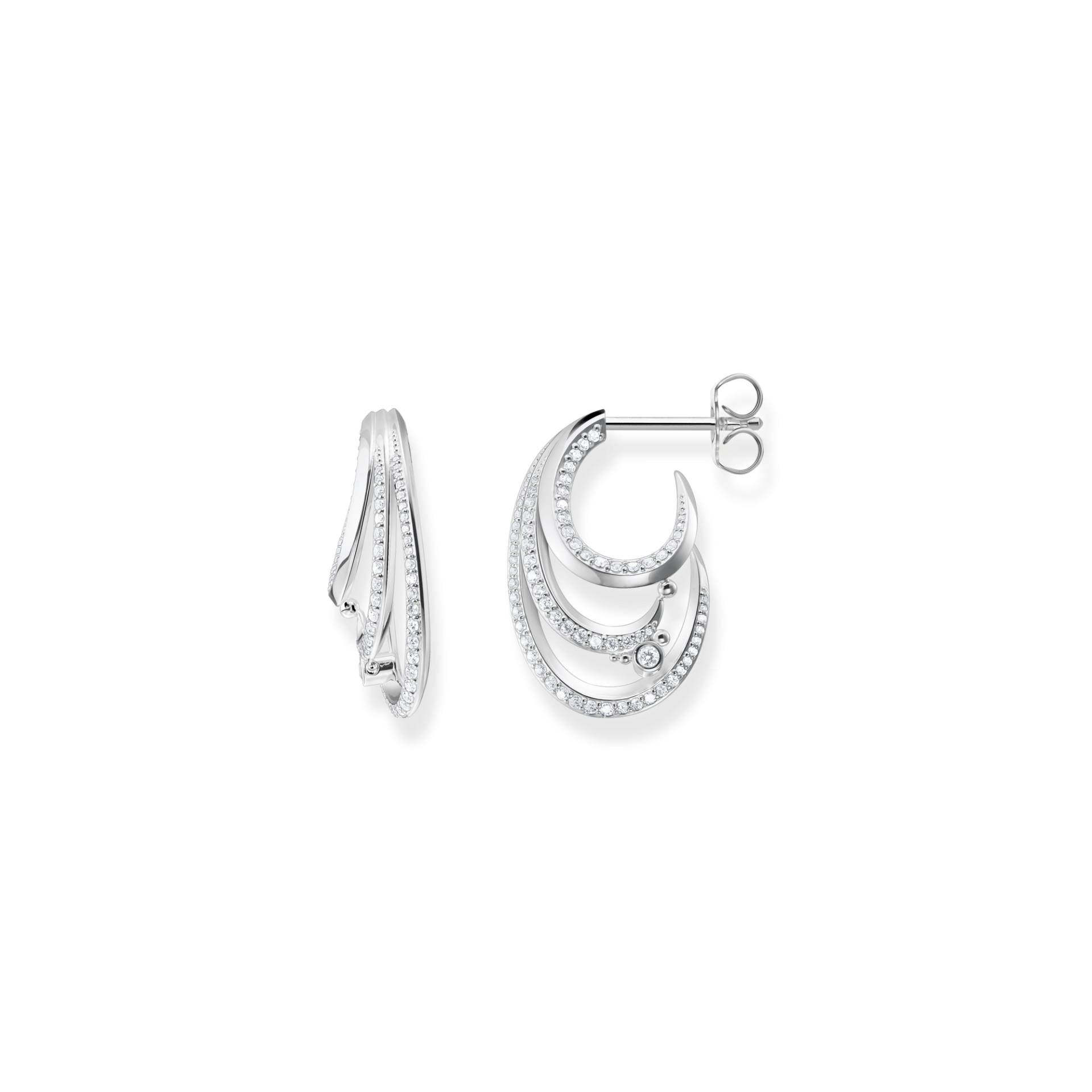 Thomas Sabo Creolen Welle mit weißen Steinen weiß H2230-051-14 Thomas Sabo Creolen Welle mit weißen Steinen weiß H2230-051-14 von Thomas Sabo