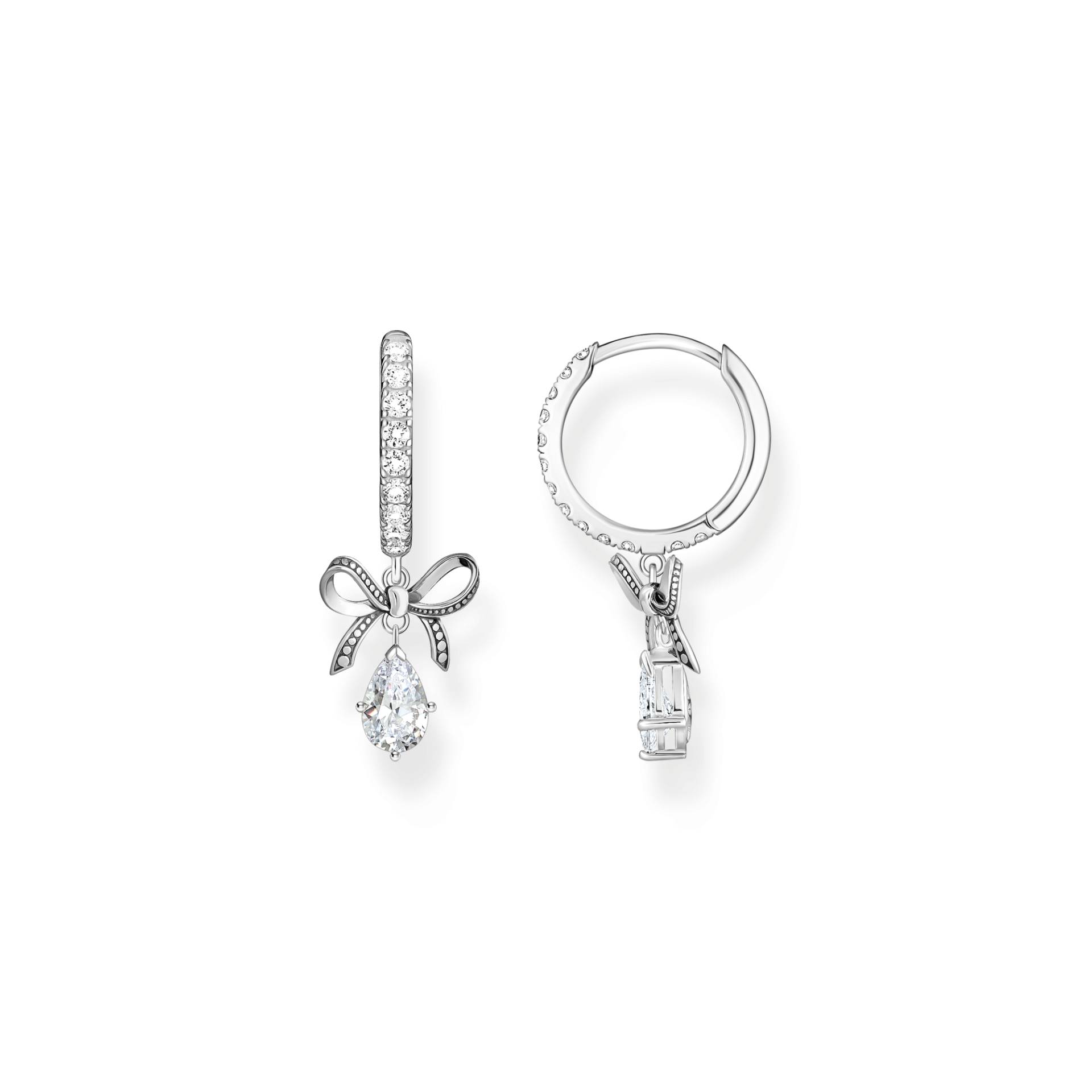 Thomas Sabo Creolen mit Schleifen-Anhänger Silber weiß CR749-643-14 von Thomas Sabo