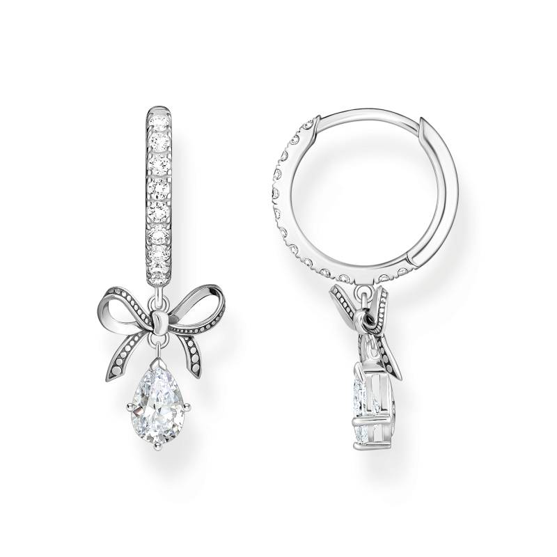 Thomas Sabo Creolen mit Schleifen-Anhänger Silber weiß CR749-643-14 von Thomas Sabo