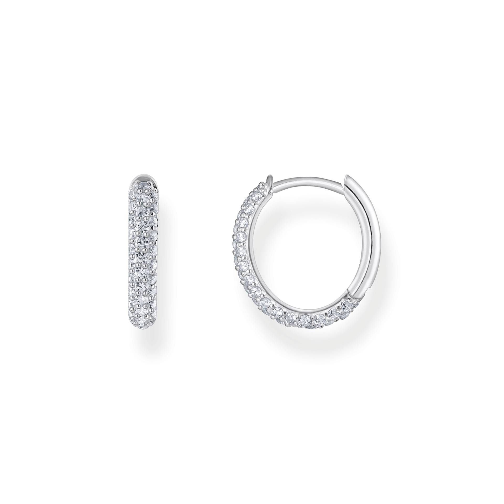 Thomas Sabo Creolen mit weißem Zirkonia-Pavé Silber weiß CR730-051-14 von Thomas Sabo