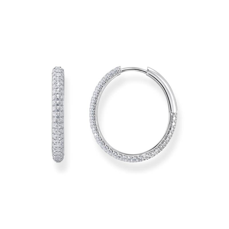 Thomas Sabo Creolen mit weißem Zirkonia-Pavé Silber weiß CR732-051-14 von Thomas Sabo