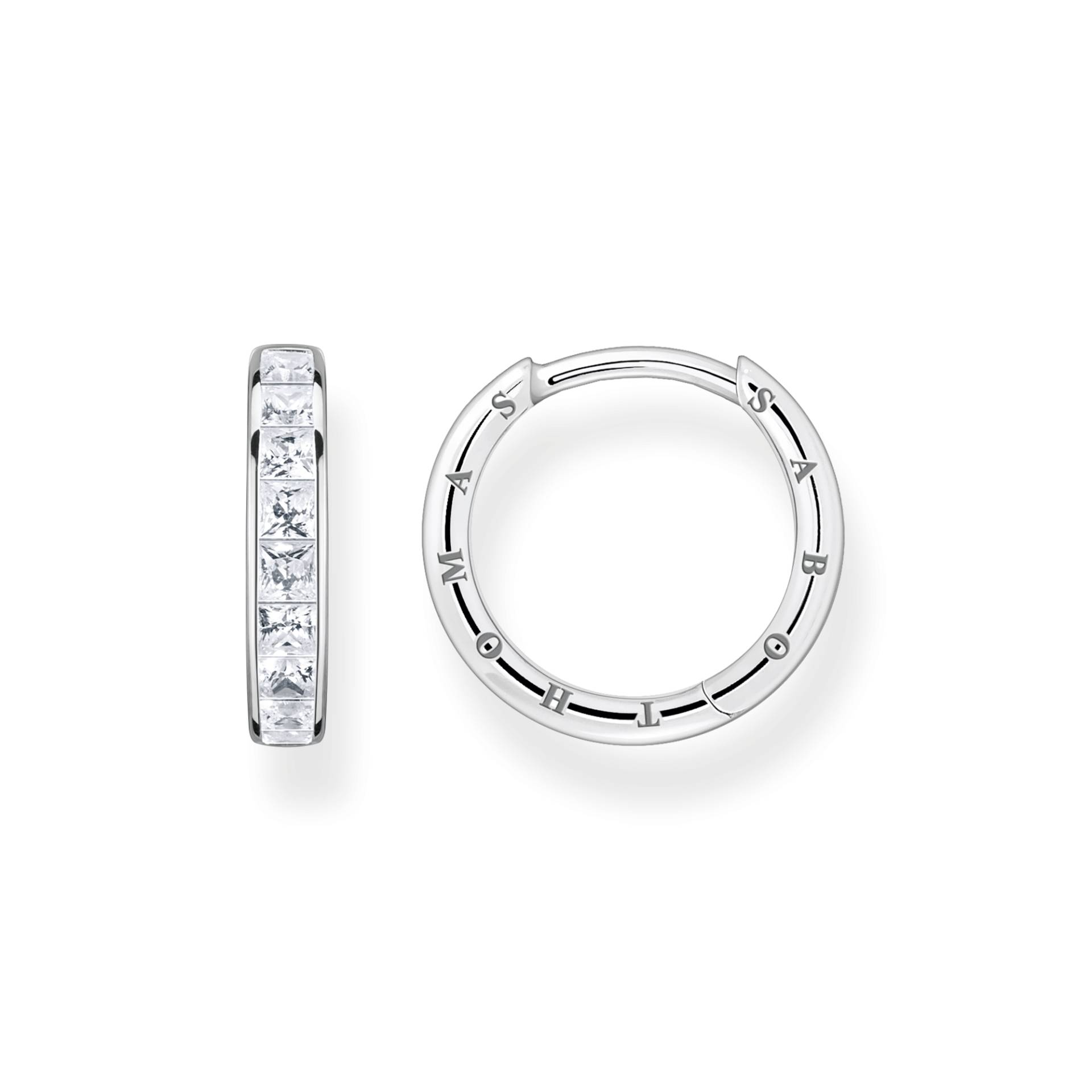 Thomas Sabo Creolen mit weißen Steinen Pavé Silber weiß CR668-051-14 von Thomas Sabo