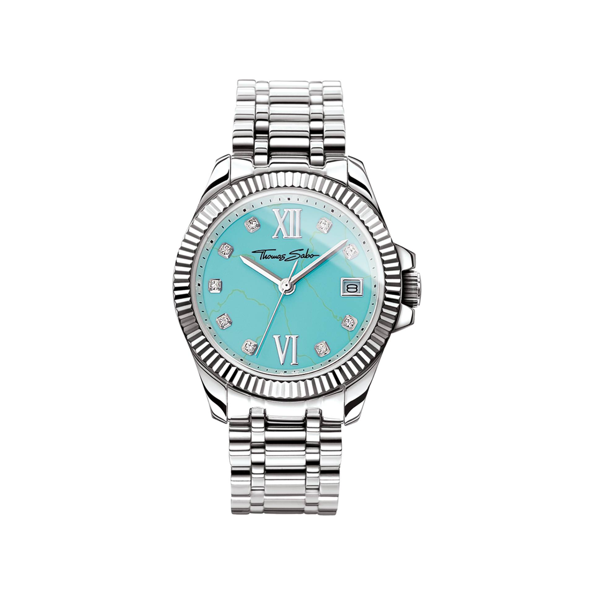 Thomas Sabo Damenuhr Divine türkis WA0317-201-215-33 MM von Thomas Sabo