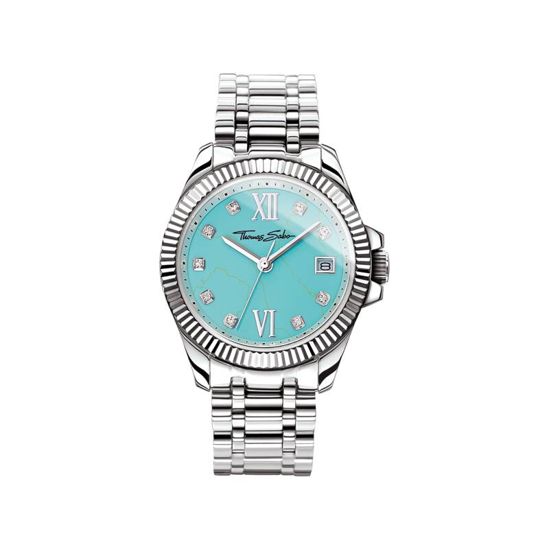 Thomas Sabo Damenuhr Divine türkis WA0317-201-215-33 MM von Thomas Sabo