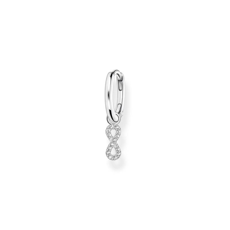 Thomas Sabo Einzel Creole mit Infinity Anhänger silber weiß CR704-051-14 von Thomas Sabo