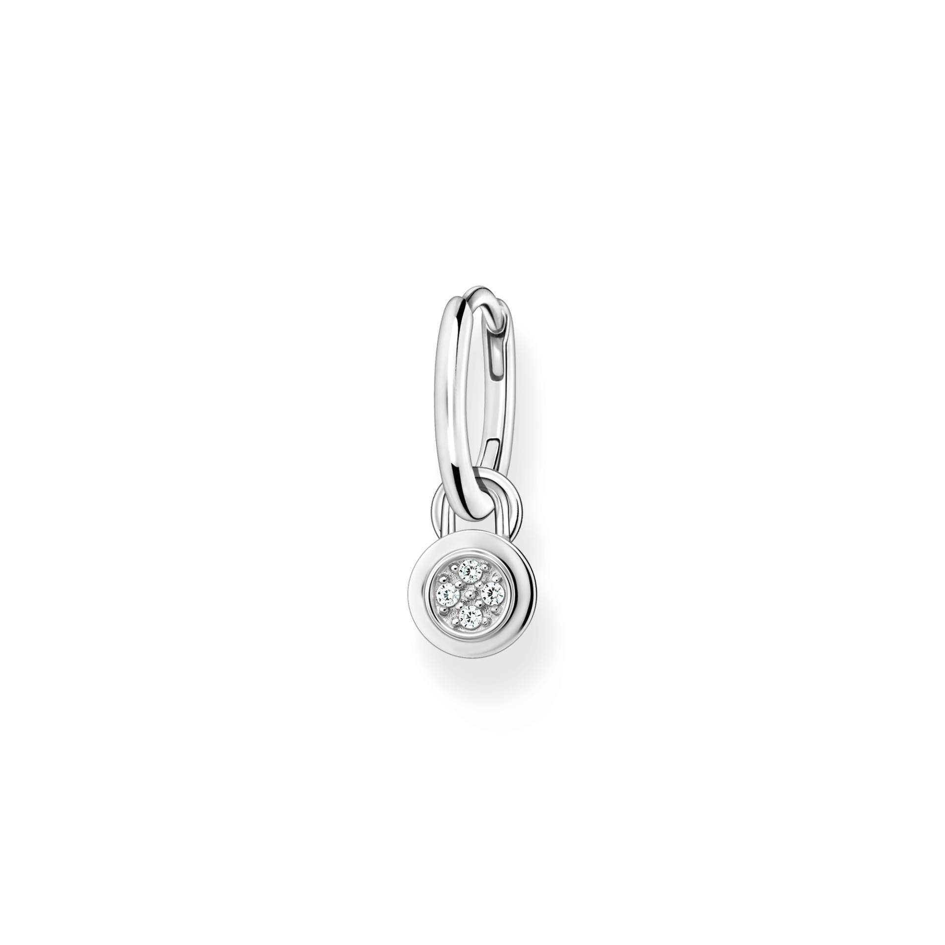 Thomas Sabo Einzel Creole mit Öse für Charms und Anhänger Silber silberfarben CR720-051-21 von Thomas Sabo