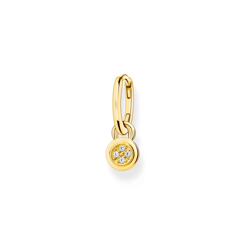 Thomas Sabo Einzel Creole mit Öse für Charms und Anhänger vergoldet gelbgoldfarben CR720-414-39 von Thomas Sabo