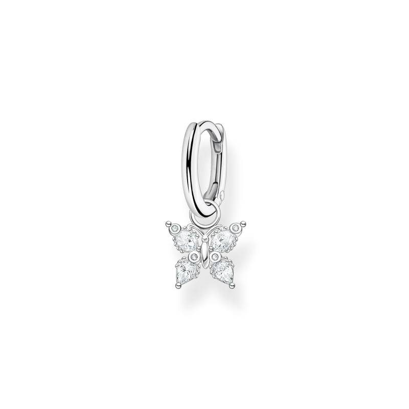 Thomas Sabo Einzel Creole mit Schmetterling silber weiß SET0597-051-14 von Thomas Sabo