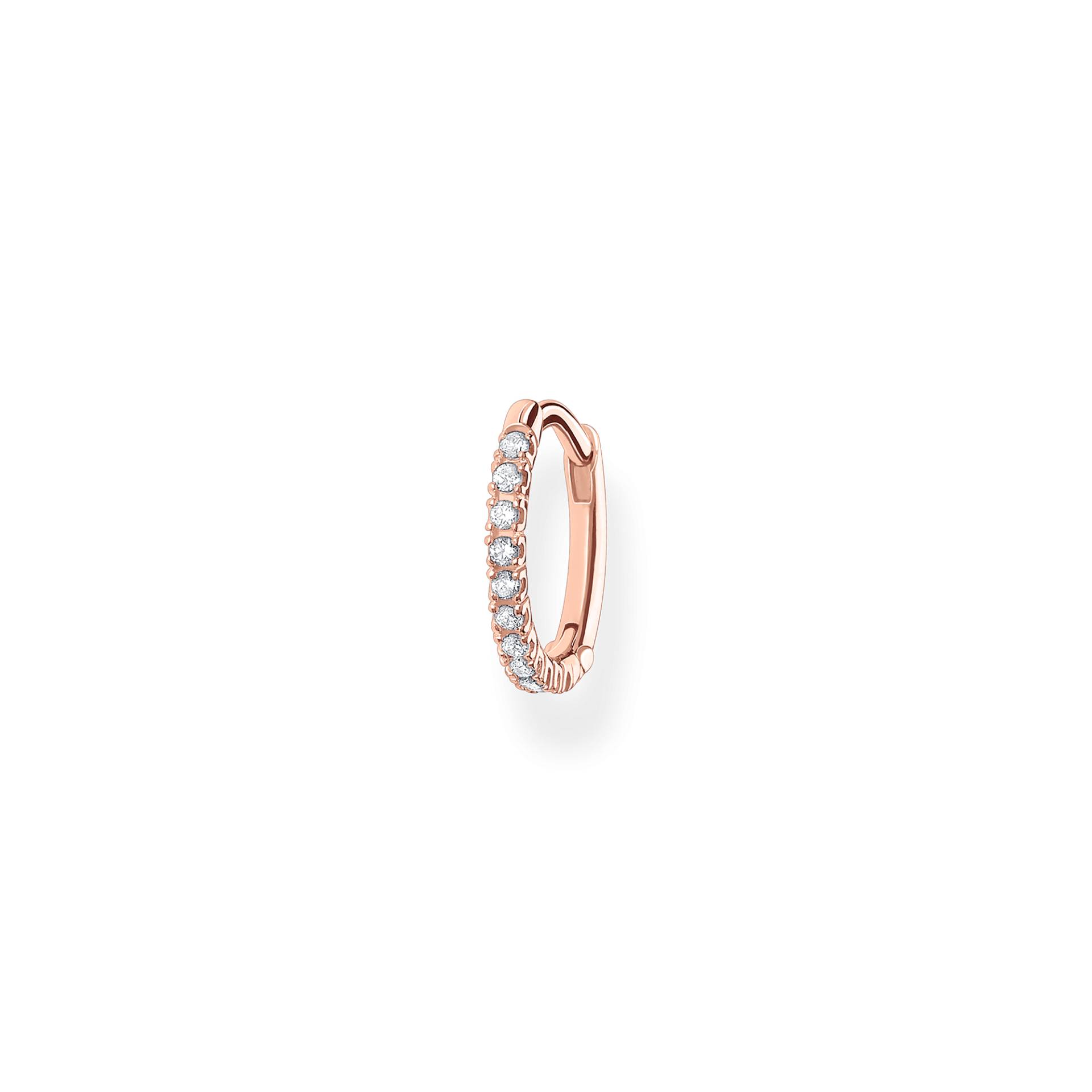 Thomas Sabo Einzel Creole weiße Steine roségold weiß CR659-416-14 von Thomas Sabo