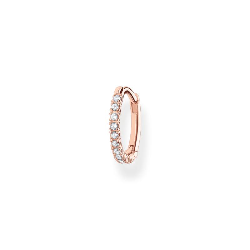 Thomas Sabo Einzel Creole weiße Steine roségold weiß CR659-416-14 von Thomas Sabo