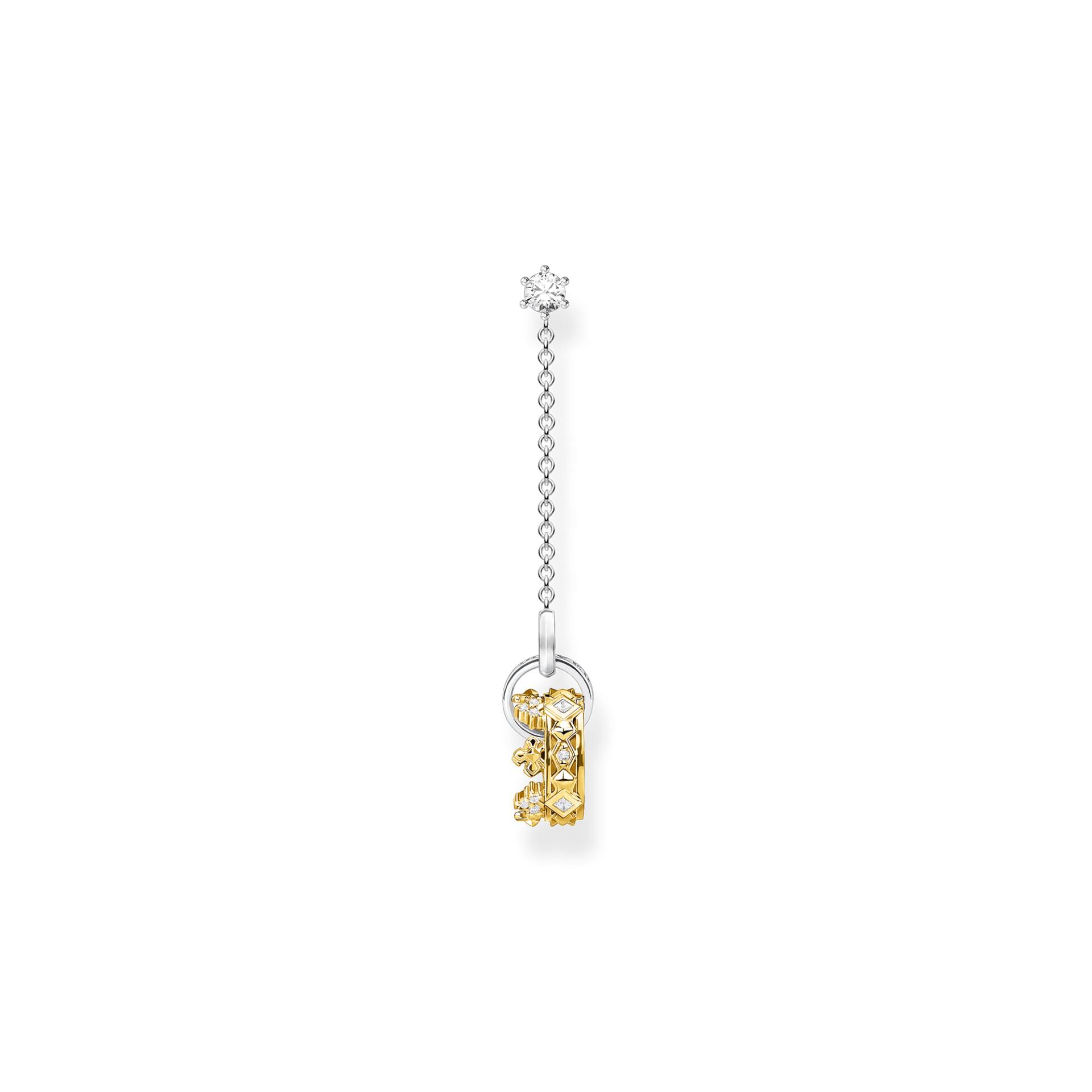 Thomas Sabo Einzel Ohrring Krone gold mehrfarbig H2126-849-7 Thomas Sabo Einzel Ohrring Krone gold mehrfarbig H2126-849-7 von Thomas Sabo