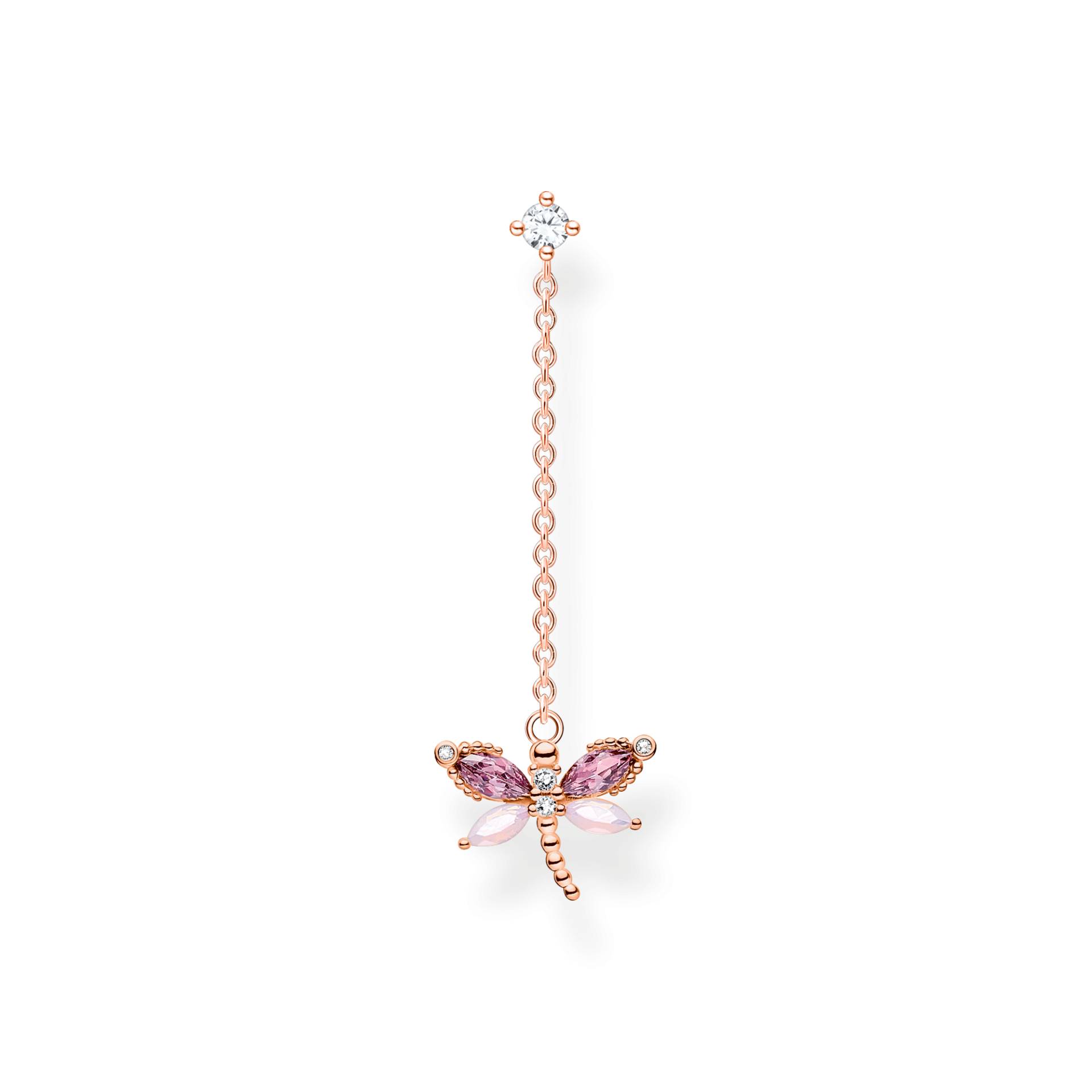 Thomas Sabo Einzel Ohrring Libelle mit Steine roségold mehrfarbig H2187-321-7 von Thomas Sabo