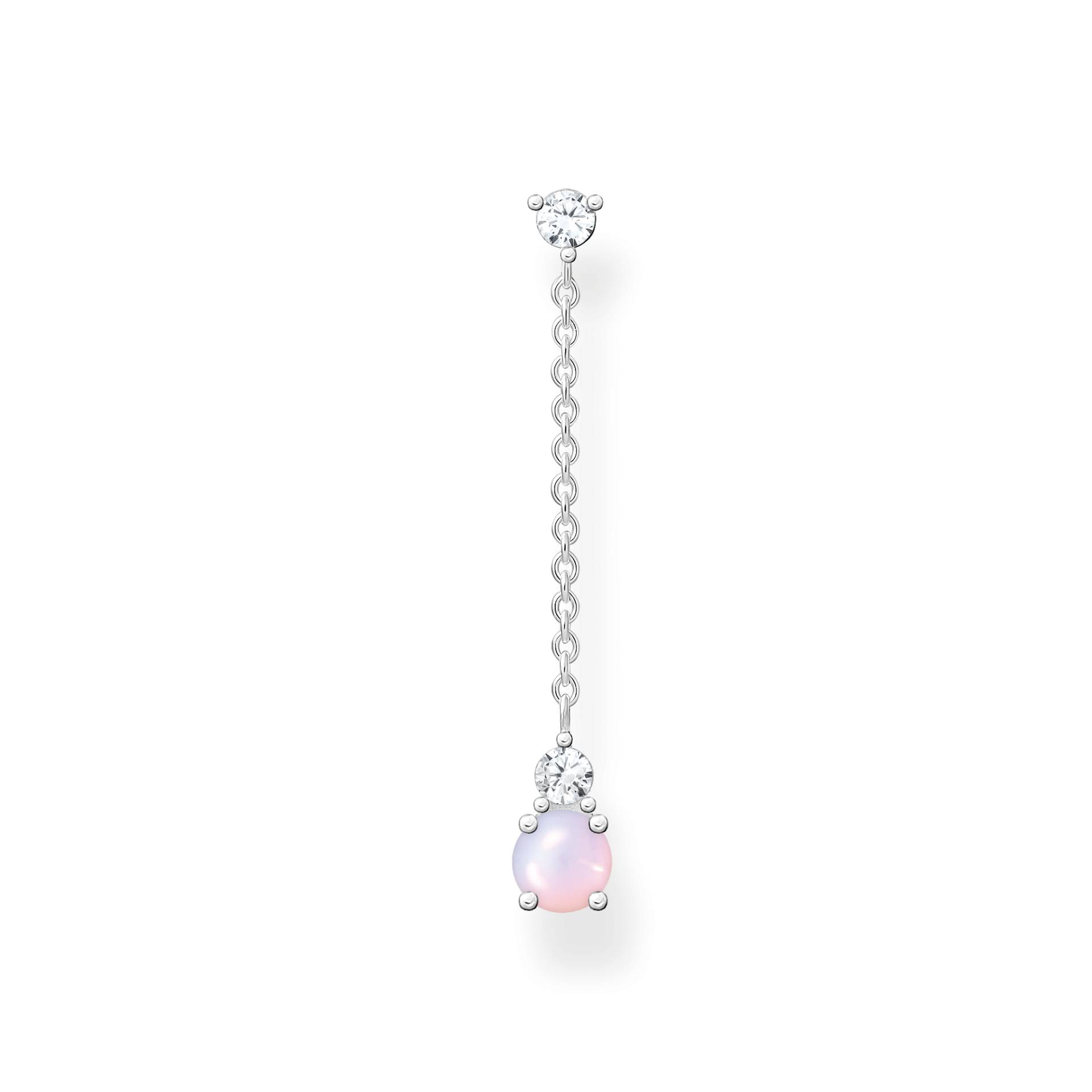 Thomas Sabo Einzel Ohrring opalfarbener Stein rosa schimmernd mehrfarbig H2180-166-7 von Thomas Sabo