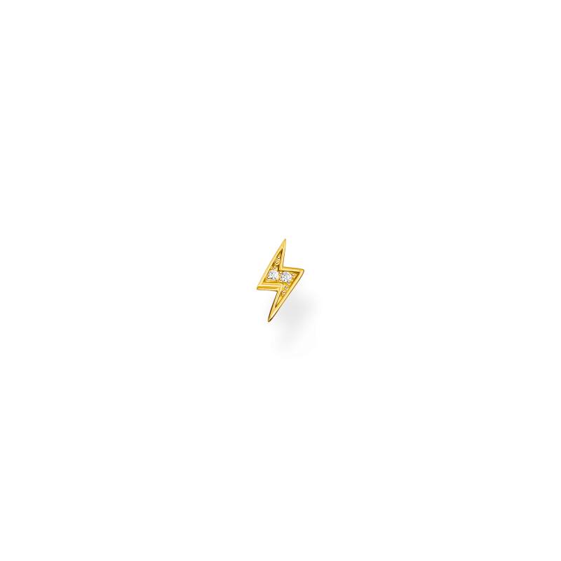 Thomas Sabo Einzel Ohrstecker Blitz gold weiß H2217-414-14 von Thomas Sabo