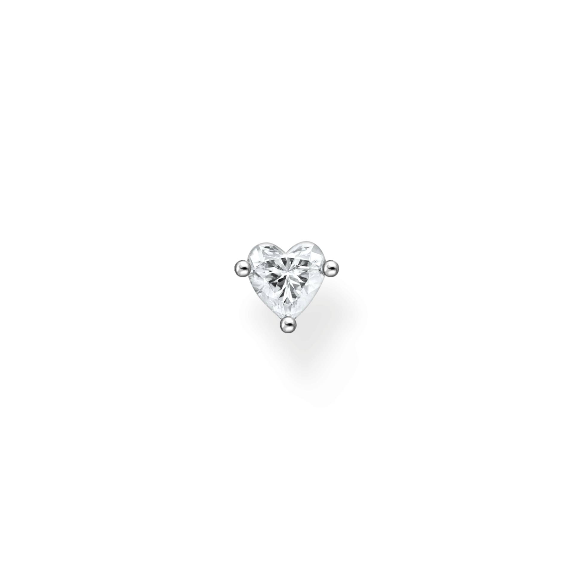 Thomas Sabo Einzel Ohrstecker Herz silber weiß H2234-051-14 Thomas Sabo Einzel Ohrstecker Herz silber weiß H2234-051-14 von Thomas Sabo