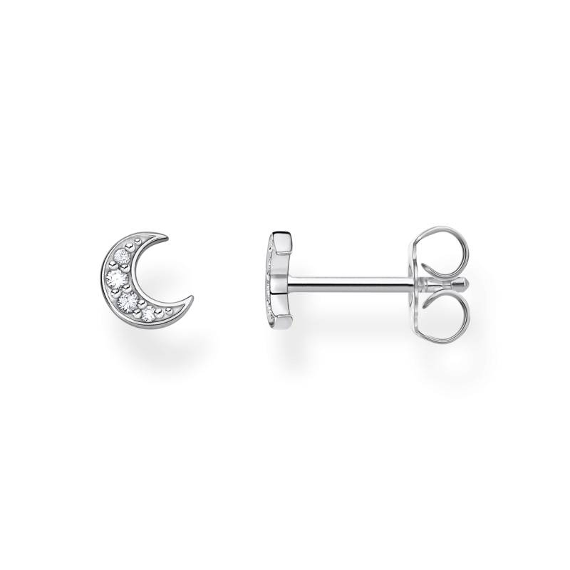 Thomas Sabo Einzel Ohrstecker Mond Pavé silber weiß H2133-051-14 von Thomas Sabo
