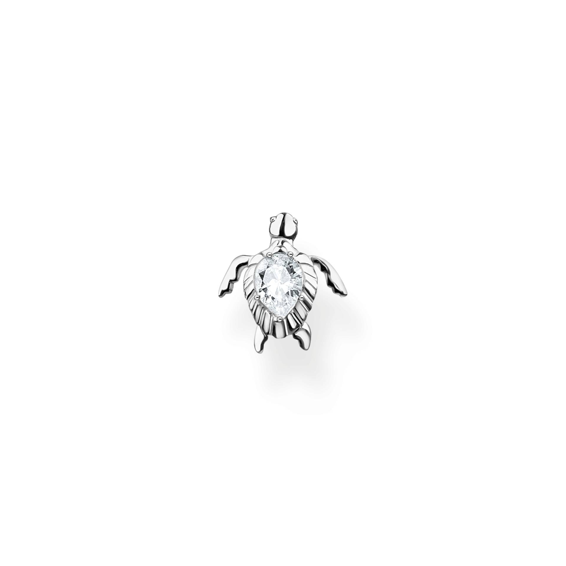 Thomas Sabo Einzel Ohrstecker Schildkröte silber weiß H2235-051-14 von Thomas Sabo