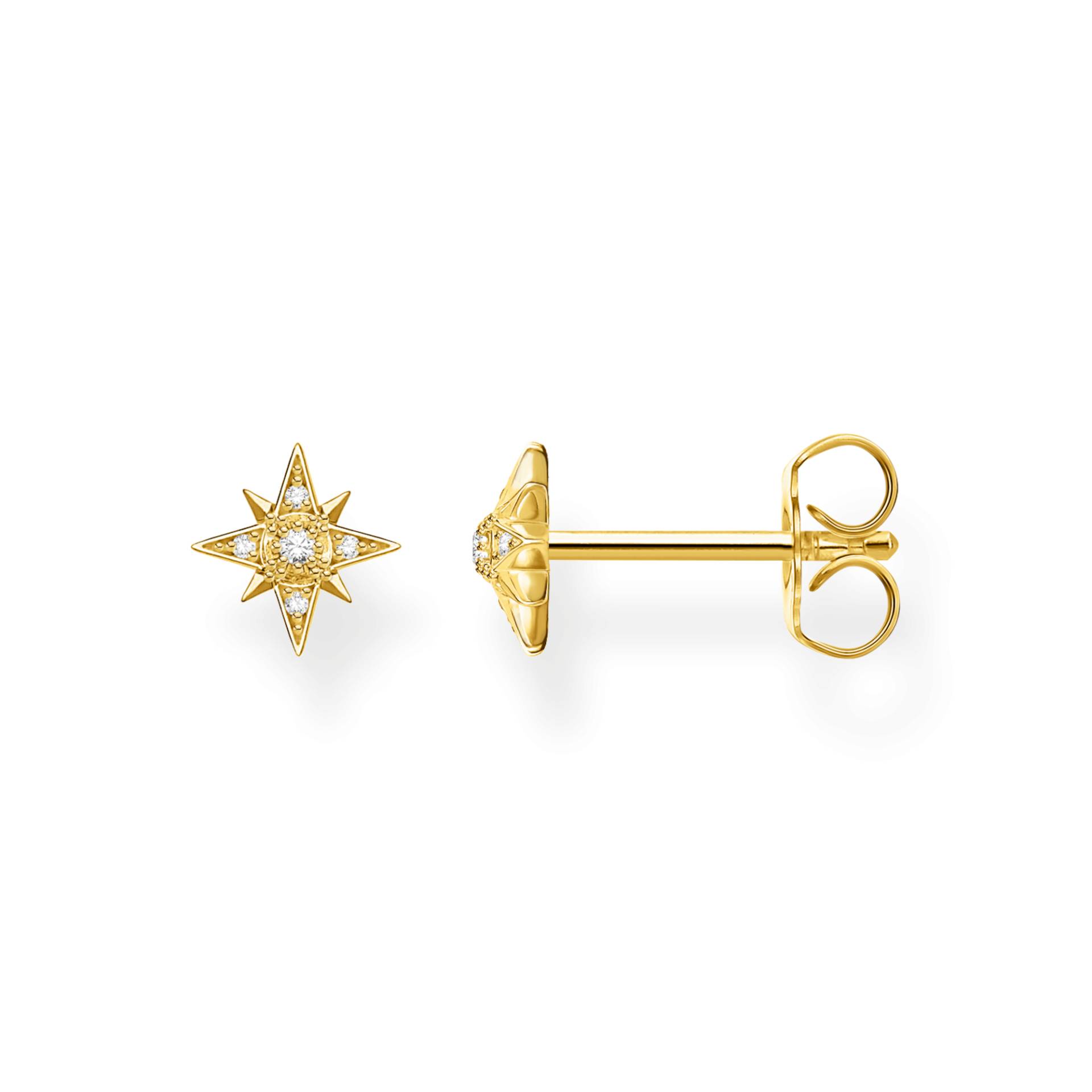Thomas Sabo Einzel Ohrstecker Stern gold weiß H2144-414-14 Thomas Sabo Einzel Ohrstecker Stern gold weiß H2144-414-14 von Thomas Sabo