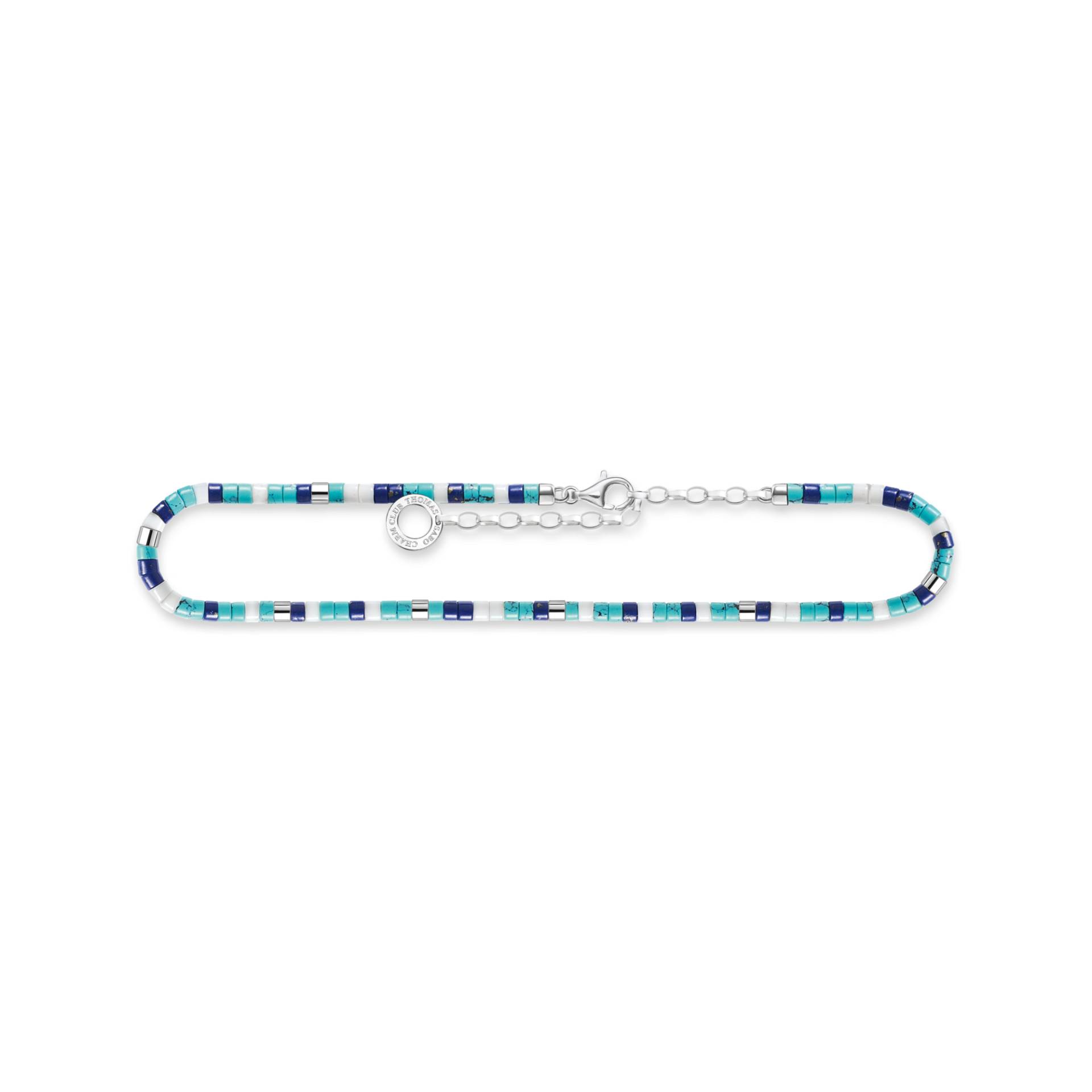 Thomas Sabo Fußkette mit blauen Steinen mehrfarbig AK0039-775-7-L27V von Thomas Sabo