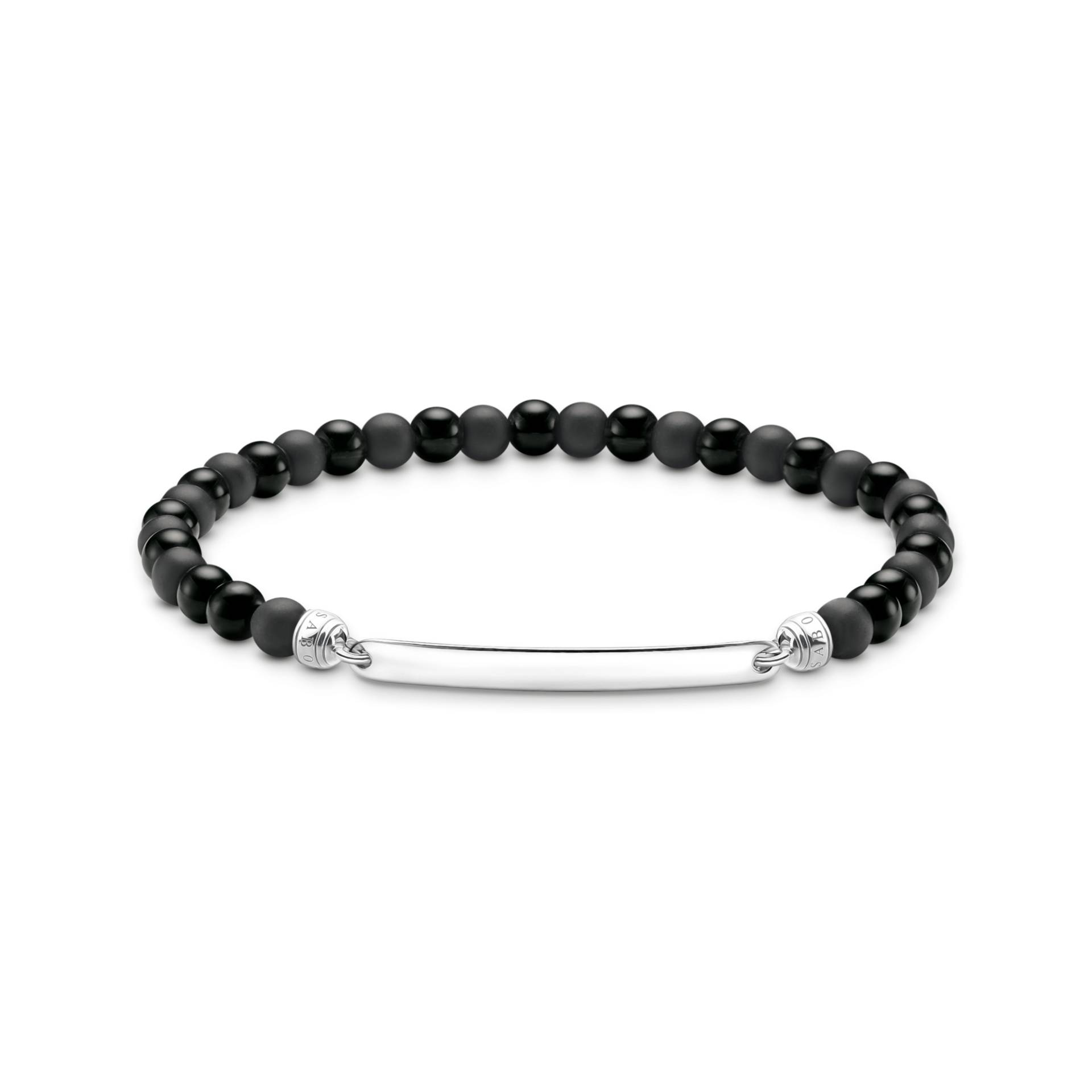 Thomas Sabo Gravierbares Armband mit Obsidian-Beads schwarz A2179-023-11-L21 von Thomas Sabo