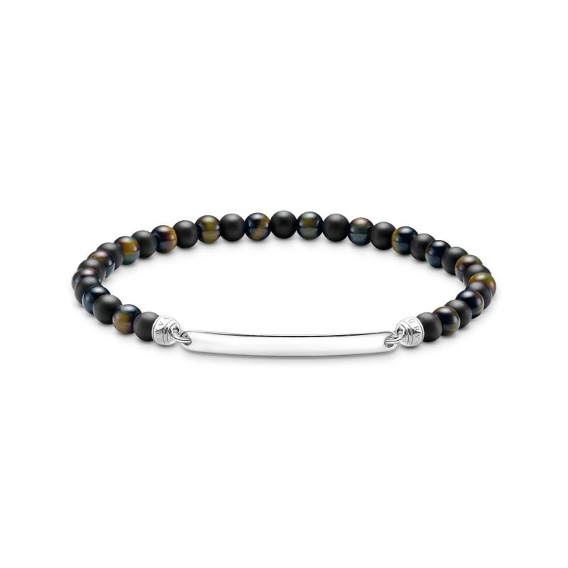 Thomas Sabo Gravierbares Armband mit Obsidian- und Tigerauge-Beads mehrfarbig A2178-372-7-L17 von Thomas Sabo