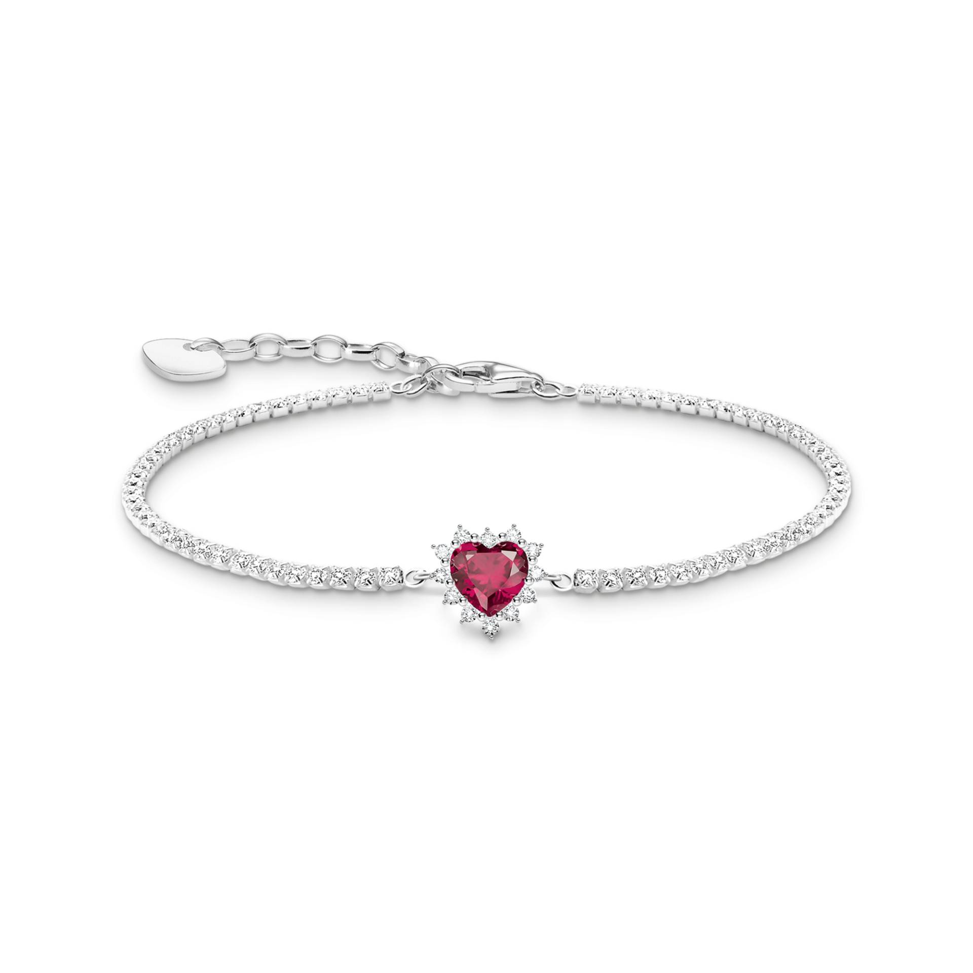 Thomas Sabo Herz-Armband Romance Silber rot A2188-013-10-L19V von Thomas Sabo