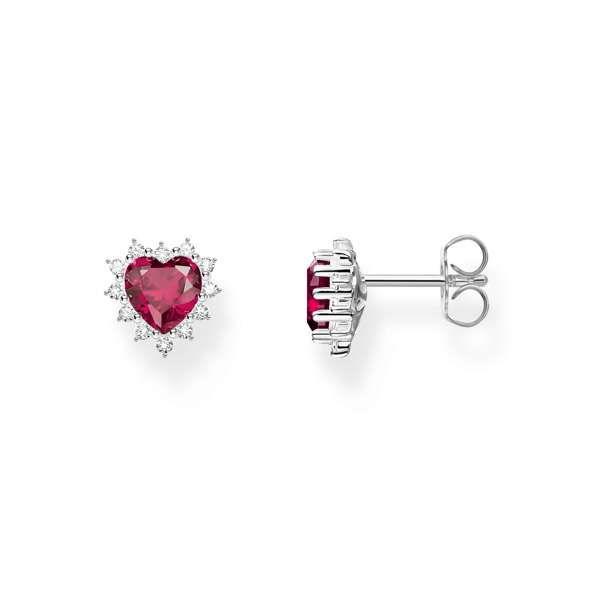 Thomas Sabo Herz-Ohrstecker Romance Silber rot H2315-013-10 von Thomas Sabo