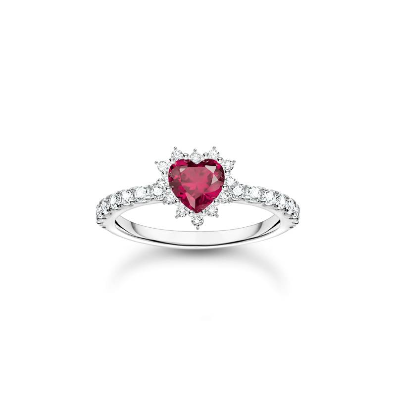 Thomas Sabo Herz-Ring Romance Silber rot TR2484-013-10-54 von Thomas Sabo