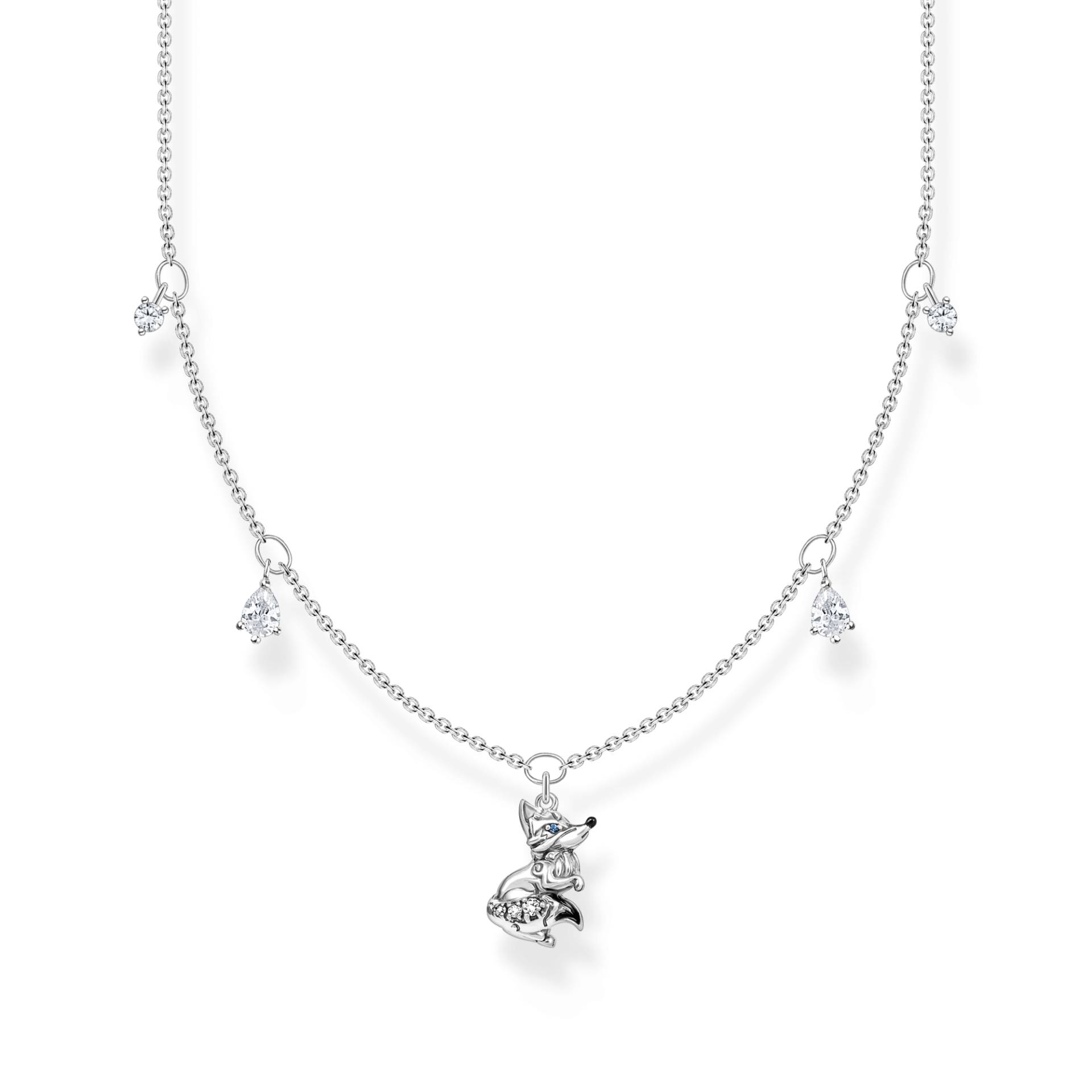 Thomas Sabo Kette Fuchs mit weißen Steinen silber mehrfarbig KE2174-644-7-L45V von Thomas Sabo