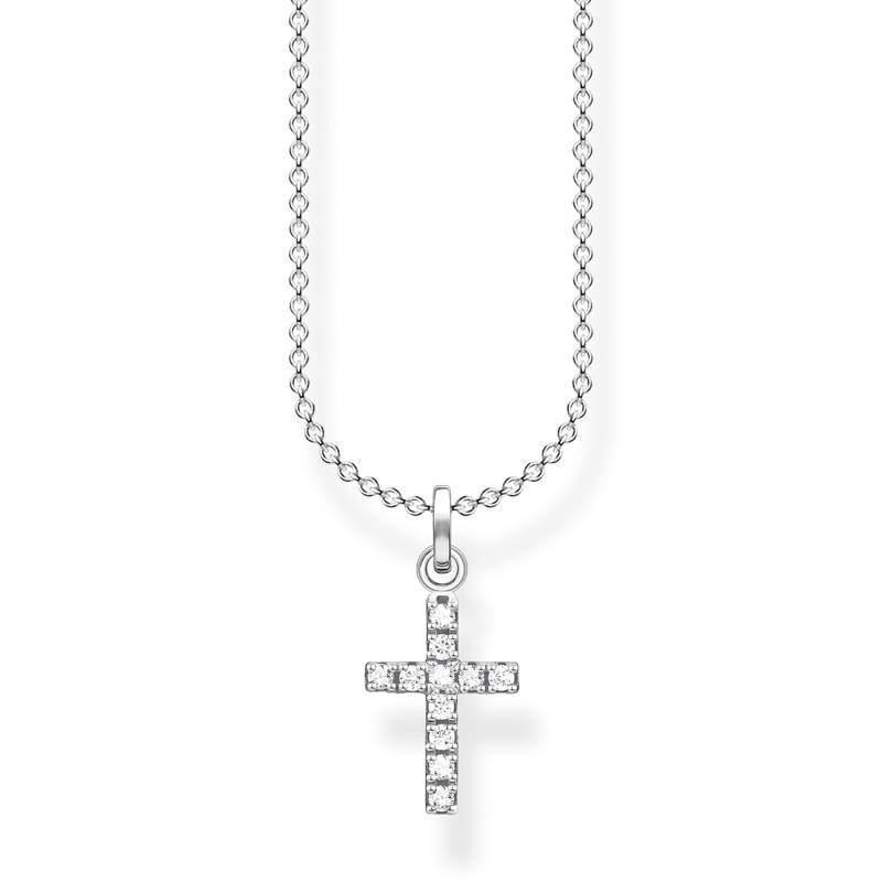 Thomas Sabo Kette Kreuz Pavé weiß KE2069-051-14-L45V von Thomas Sabo