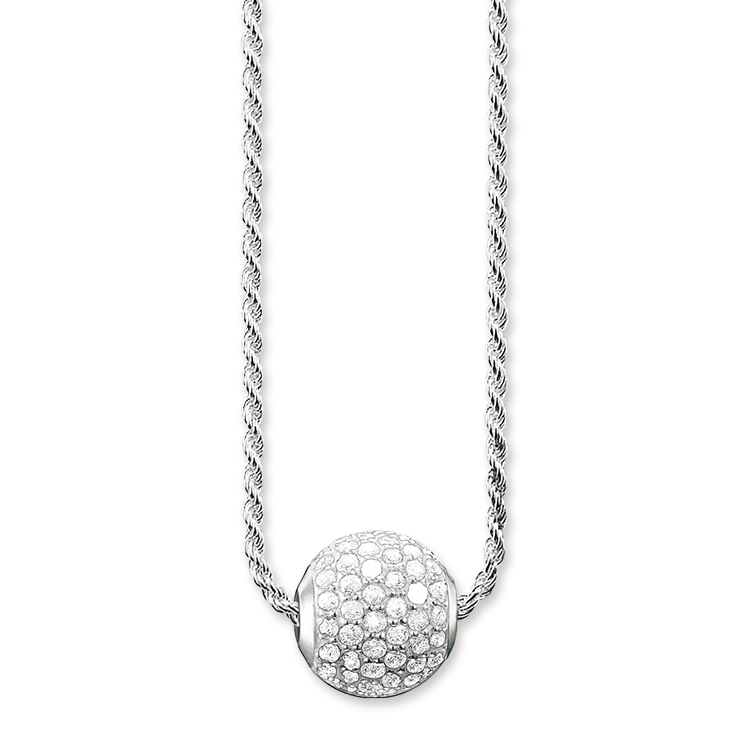 Thomas Sabo Kette Pavé weiß weiß KT0035-051-14-L45 von Thomas Sabo