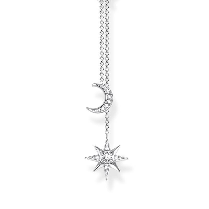 Thomas Sabo Kette Stern und Mond silber weiß KE1900-051-14-L45V von Thomas Sabo