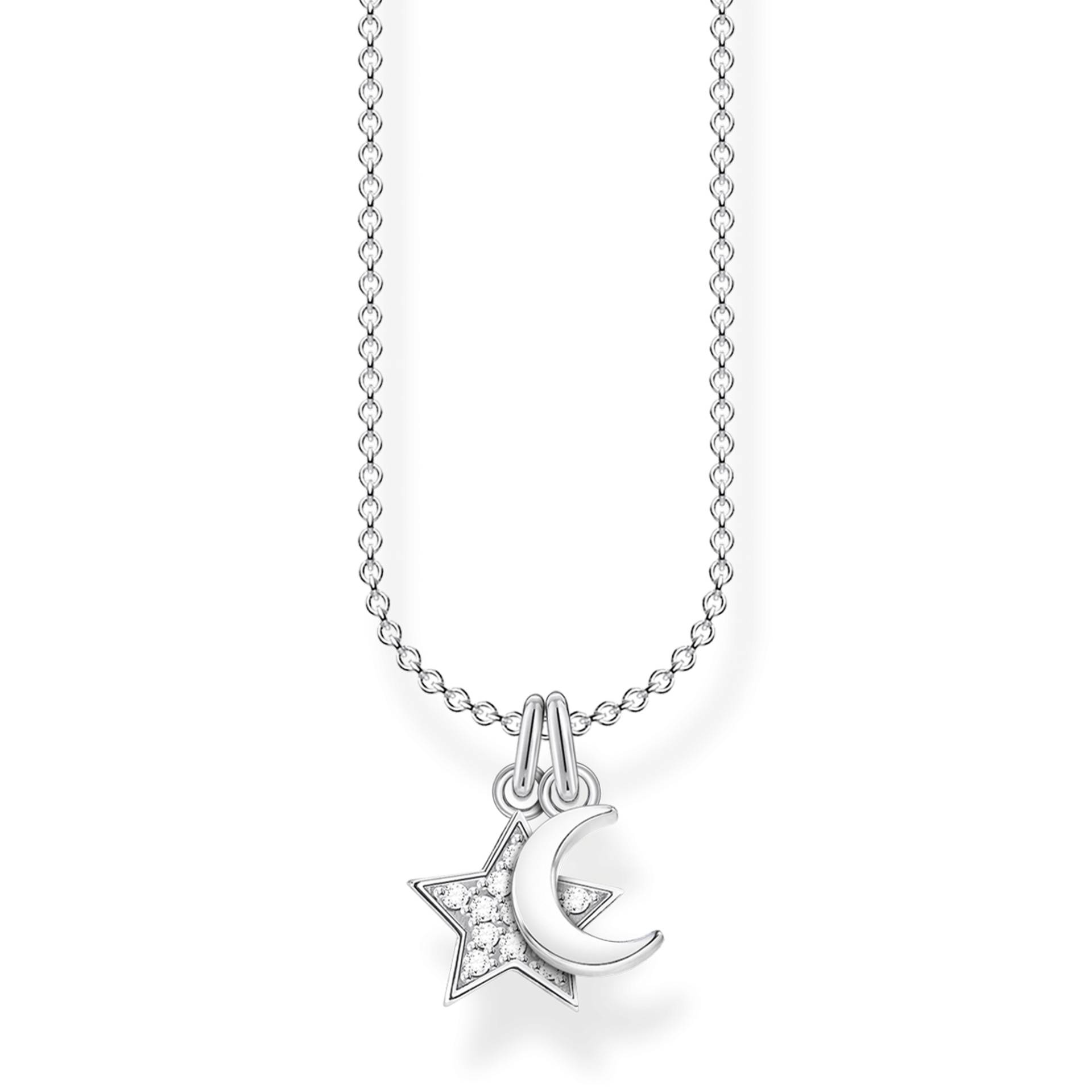 Thomas Sabo Kette Stern und Mond weiß KE2068-051-14-L45V von Thomas Sabo