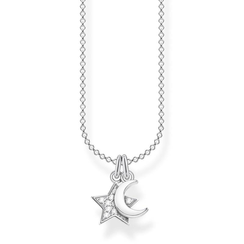 Thomas Sabo Kette Stern und Mond weiß KE2068-051-14-L45V von Thomas Sabo