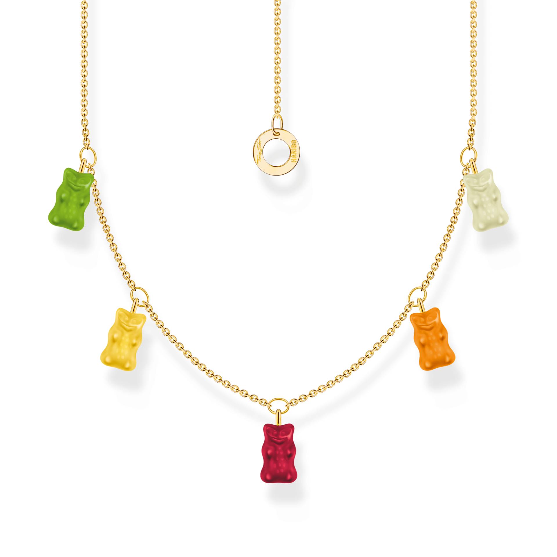 Thomas Sabo Kette mit 5 bunten Goldbären vergoldet mehrfarbig KE2205-413-7-L45V Thomas Sabo Kette mit 5 bunten Goldbären vergoldet mehrfarbig KE2205-413-7-L45V von Thomas Sabo