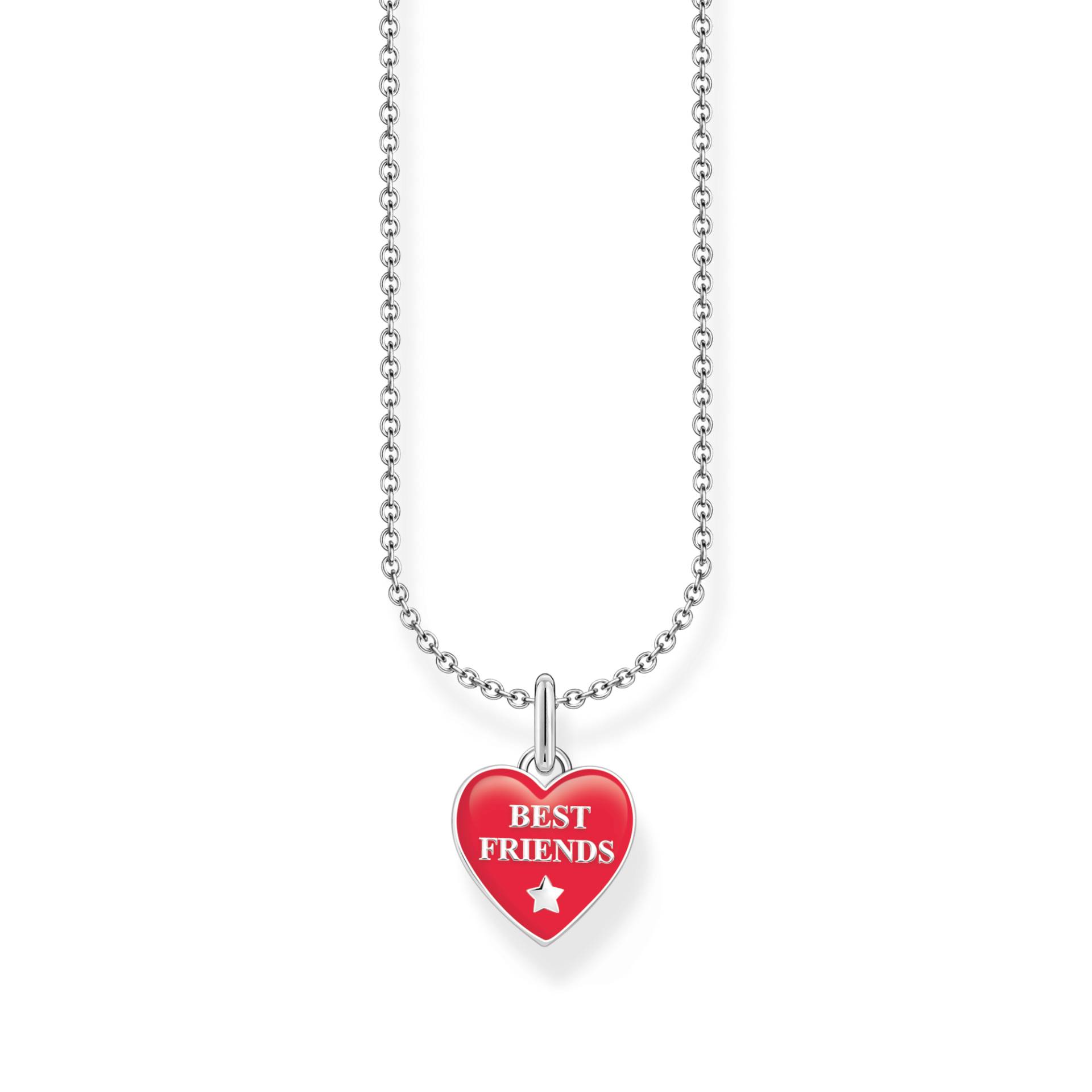 Thomas Sabo Kette mit Best-Friends-Anhänger Silber rot KE2237-007-10-L45V von Thomas Sabo