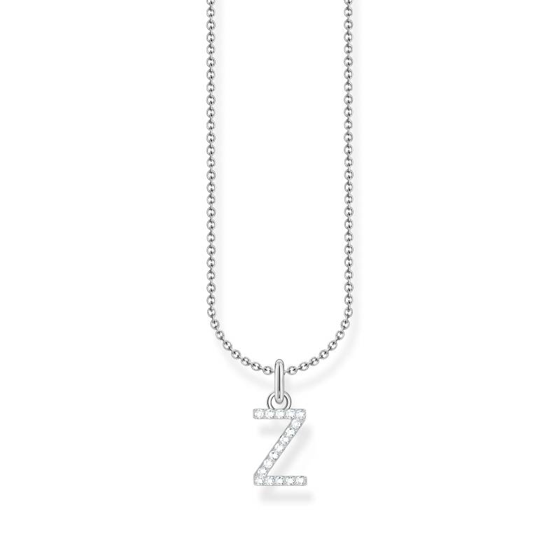 Thomas Sabo Kette mit Buchstaben-Anhänger Z Silber weiß KE2265-051-14-L45V von Thomas Sabo