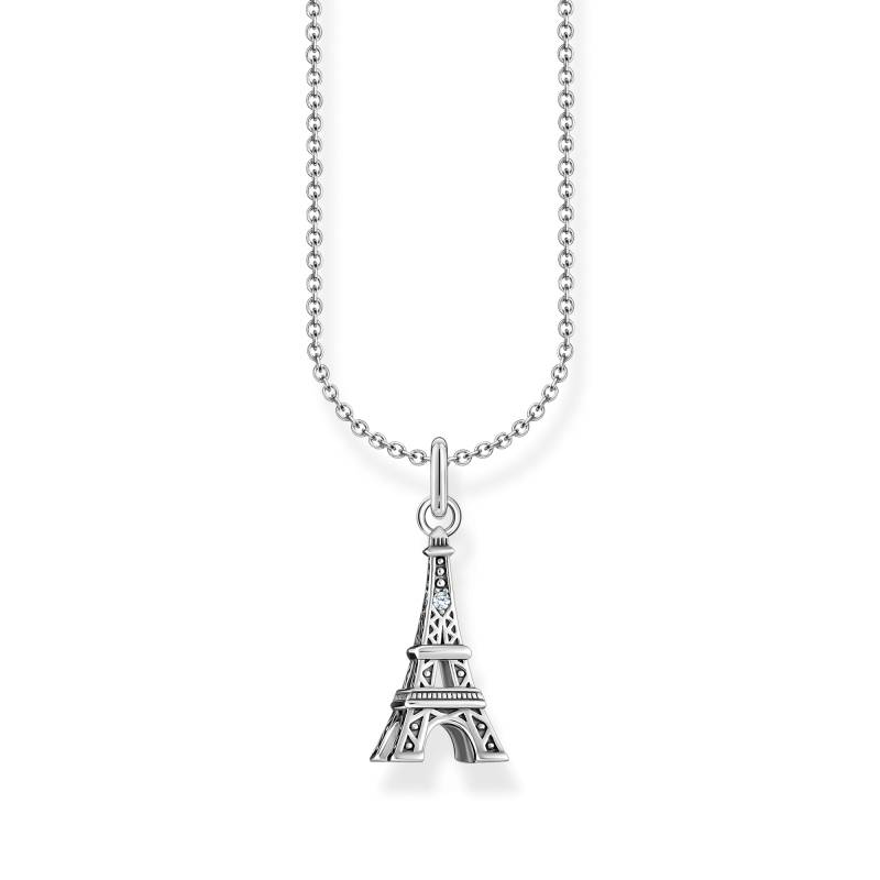 Thomas Sabo Kette mit Eiffelturm-Anhänger Silber weiß KE2236-643-14-L45V von Thomas Sabo