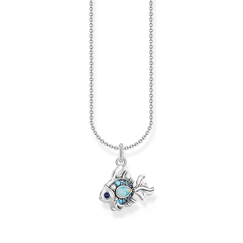 Thomas Sabo Kette mit Fisch-Anhänger Silber mehrfarbig KE2239-945-7-L45V von Thomas Sabo