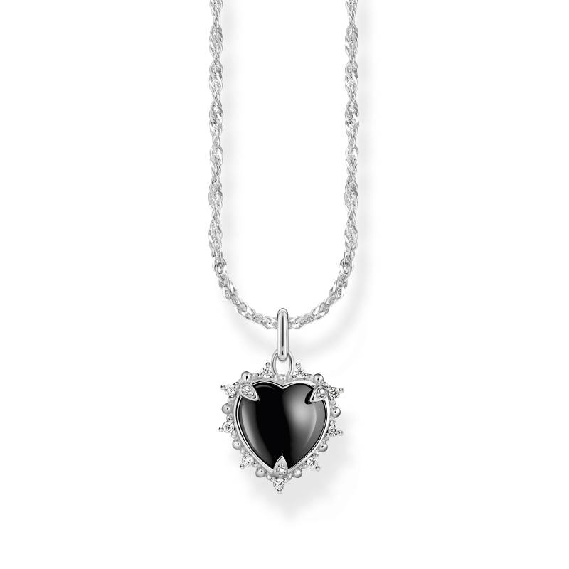 Thomas Sabo Kette mit Herz-Anhänger Heart Romance Silber schwarz KE2297-643-11-L45V von Thomas Sabo