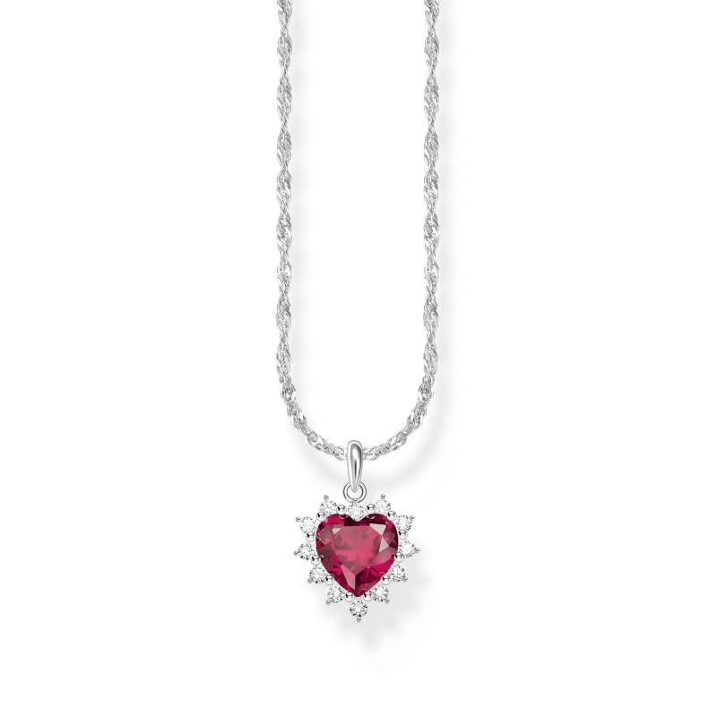 Thomas Sabo Kette mit Herz-Anhänger Romance Silber rot KE2305-013-10-L45V von Thomas Sabo