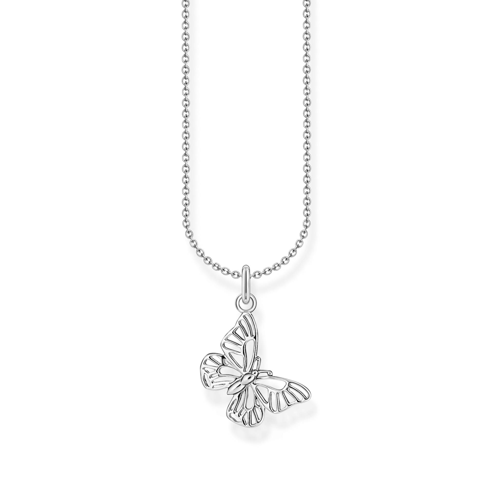 Thomas Sabo Kette mit Schmetterling-Anhänger Silber silberfarben KE2223-001-21-L45V von Thomas Sabo