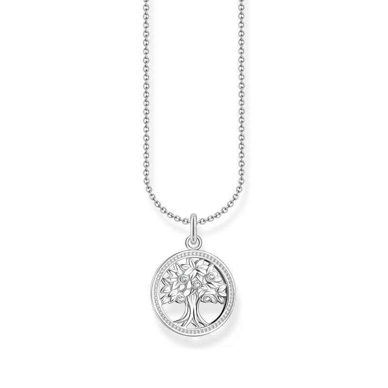 Thomas Sabo Kette mit Tree-of-Love-Anhänger und weißen Steinen Silber weiß KE2214-051-14-L45V von Thomas Sabo